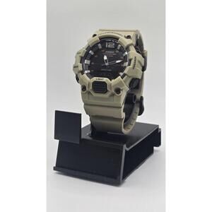 Casio Men's Watch World Time Tan FDE Analog-Digital Dial Tan Strap HDC700-3A3V